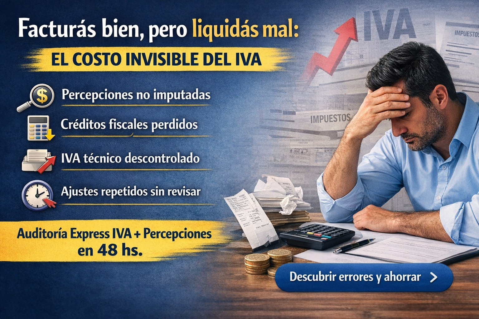 Facturás bien, pero liquidás mal: el costo invisible del IVA